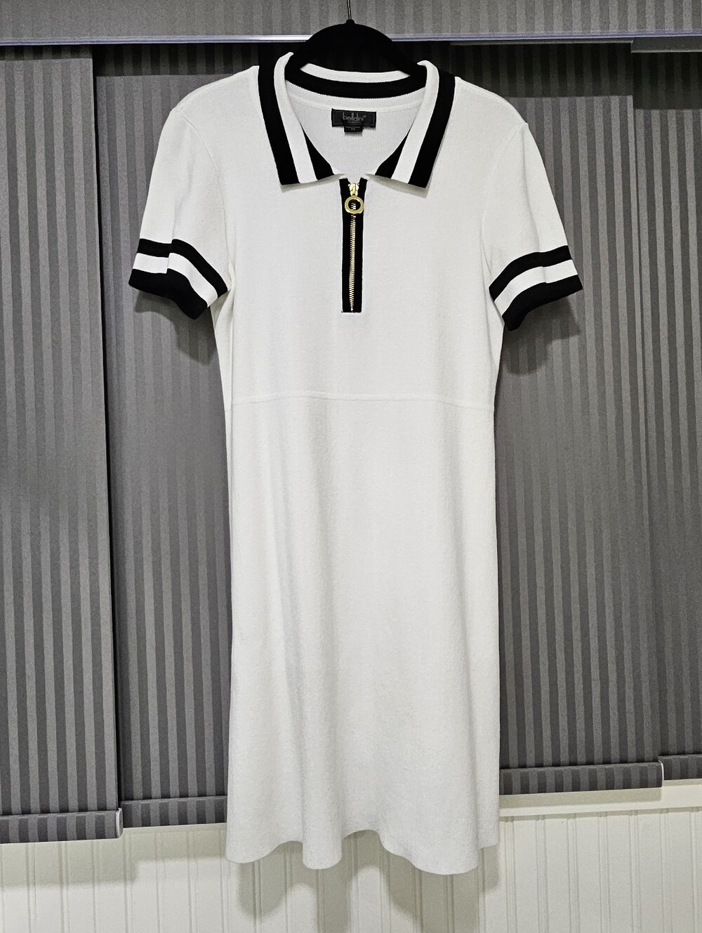 Belldini Women's White and Black Dress Size Petite Small